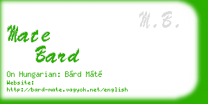 mate bard business card